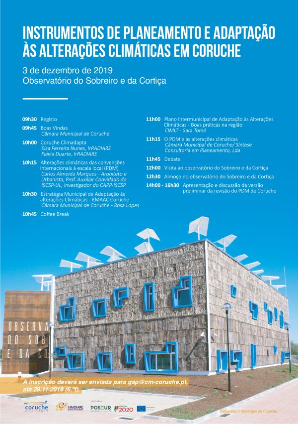 SEMINÁRIO "INSTRUMENTOS DE PLANEAMENTO E ADAPTAÇÃO ÀS ALTERAÇÕES CLIMÁTICAS"